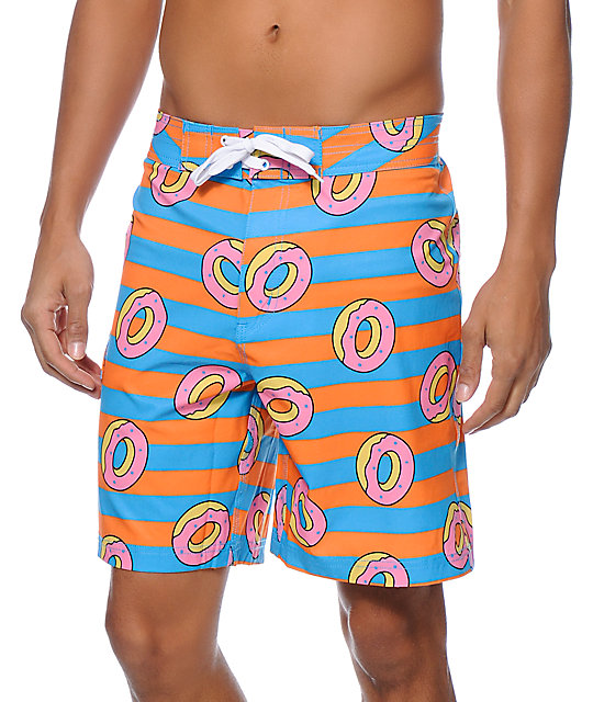 Odd Future Donut Blue & Orange Stripe 19 Board Shorts Zumiez