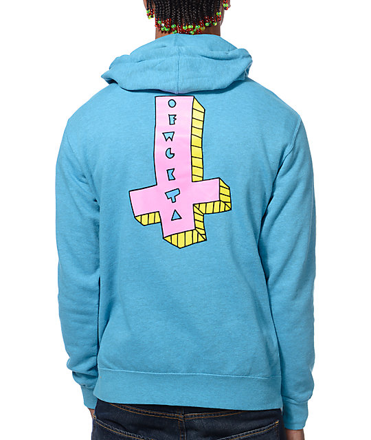 Odd Future Its Us Cross Turquoise Pullover Hoodie
