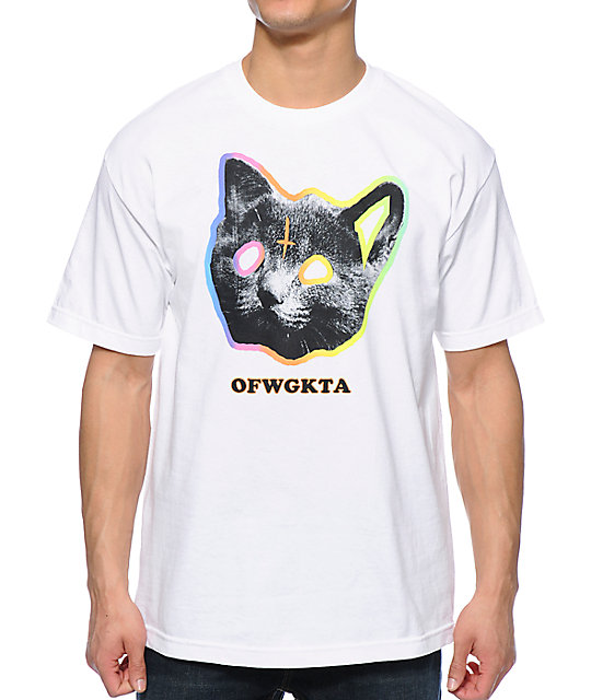 Odd Future OFWGKTA Tron Cat White TShirt at Zumiez PDP