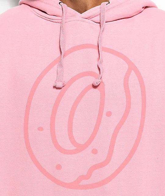 Odd Future Outline Donut Pink Dye Hoodie Zumiez