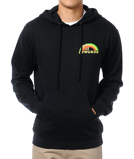 Odd Future Rainbow Cat Black Pullover Hoodie Zumiez