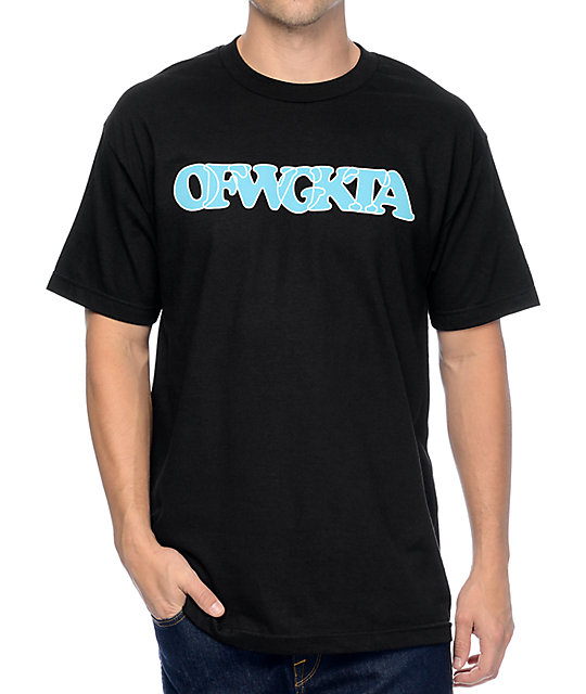 Odd Future Turquoise OFWGKTA Logo Black TShirt Zumiez