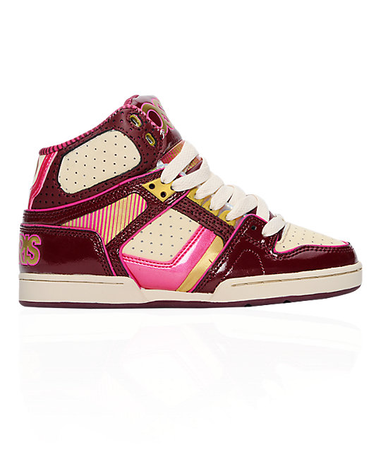 Osiris Bronx Print, Pink & Gold Shoes Zumiez