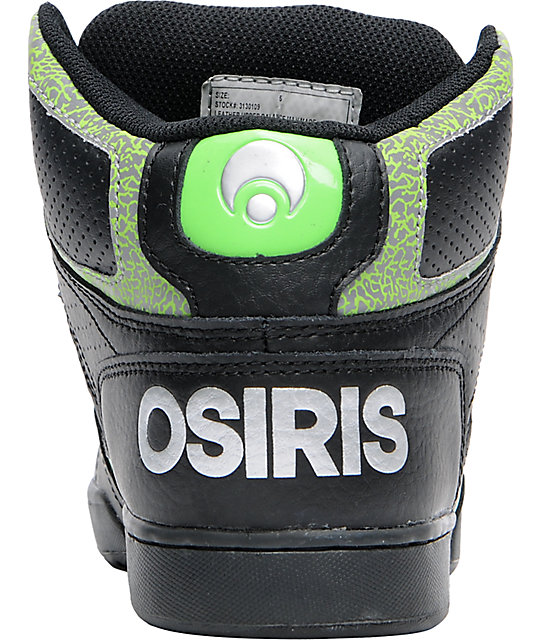 Osiris Kids NYC 83 Black, Charcoal & Lime Green Skate Shoes Zumiez