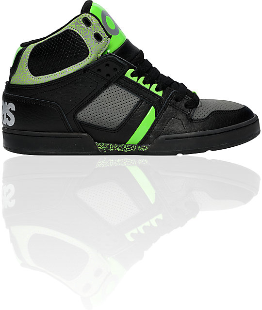Osiris NYC 83 Black, Charcoal, & Green Shoes Zumiez