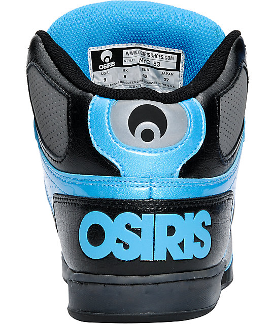 Osiris NYC 83 Black, Cyan & Charcoal Shoes Zumiez