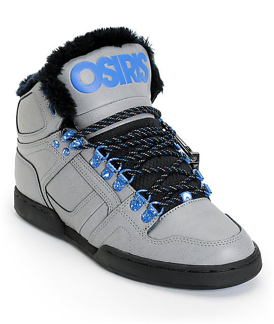 Osiris NYC 83 Grey, Blue & Camp Shearling Shoes Zumiez