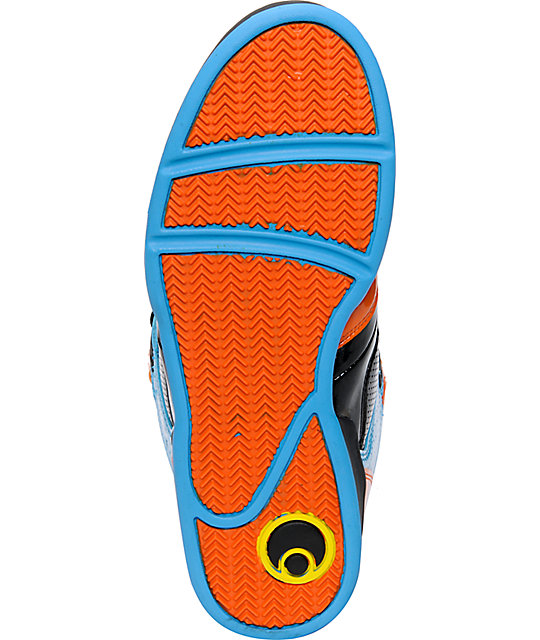 Osiris NYC 83 Orange, Black, &amp; Blue Mens High Top Skate
