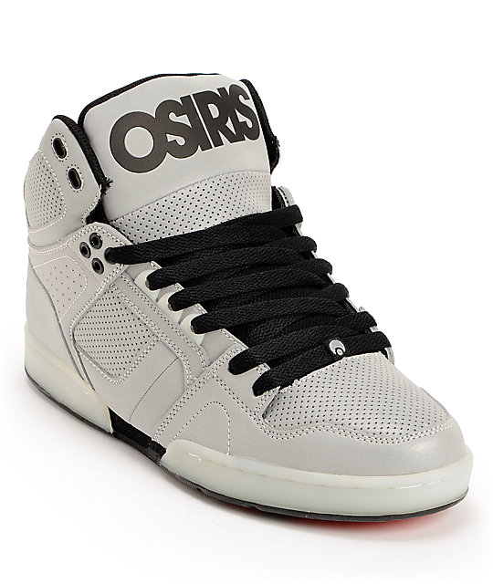 Osiris NYC 83 Silver & Black Flash Reflective Skate Shoes Zumiez