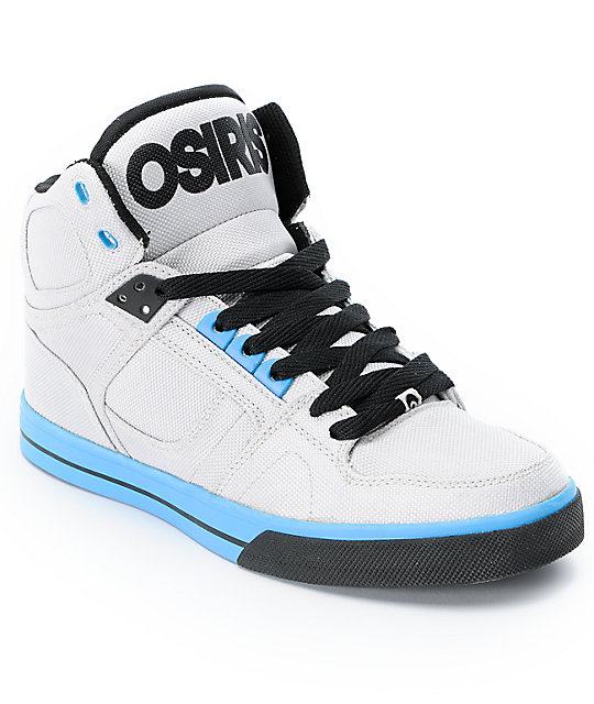 Osiris NYC 83 VLC Ballistic Grey & Cyan Skate Shoes at Zumiez PDP