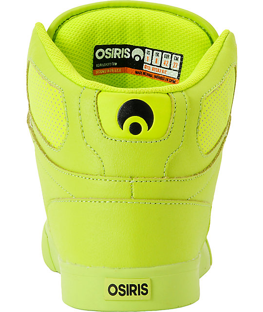 Osiris NYC 83 Vulc Lime Green High Top Shoes Zumiez