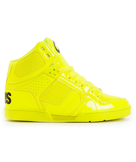 Osiris NYC 83 Yellow Blacklight Skate Shoes Zumiez