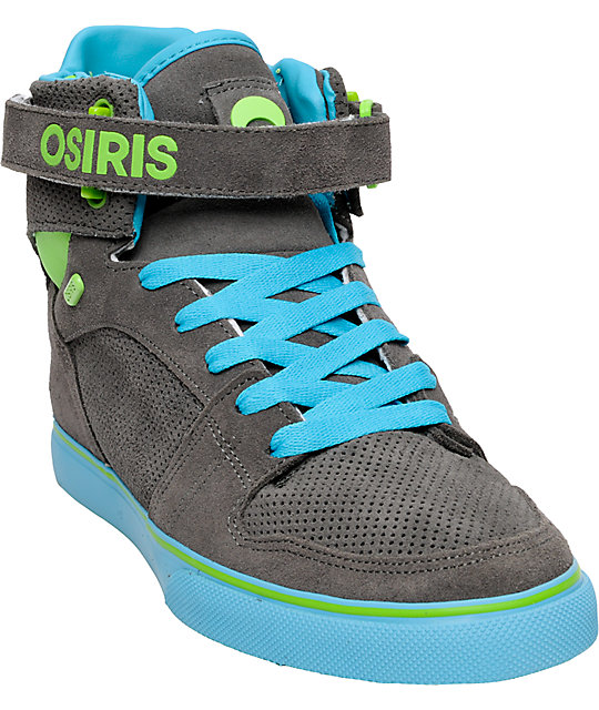 Osiris Rhyme Remix Grey, Blue & Green Shoes Zumiez