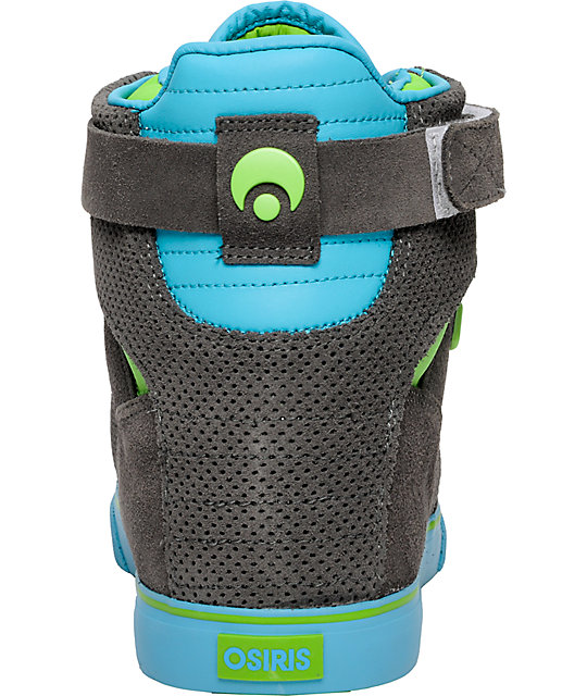 Osiris Rhyme Remix Grey, Blue & Green Shoes Zumiez