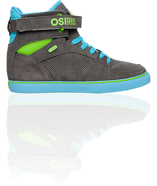 Osiris Rhyme Remix Grey, Blue & Green Shoes Zumiez