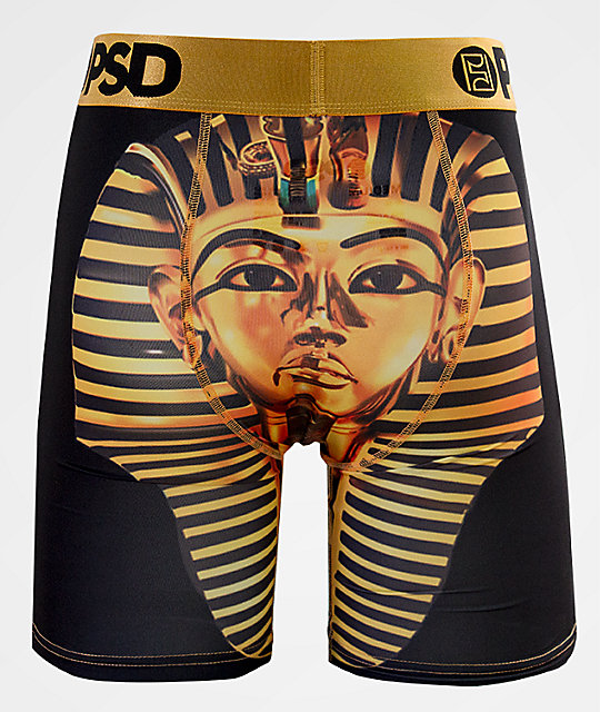 PSD Kyrie Pharaoh Youth Black & Gold Boxer Briefs Zumiez