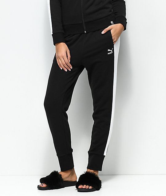 black and white puma sweatpants