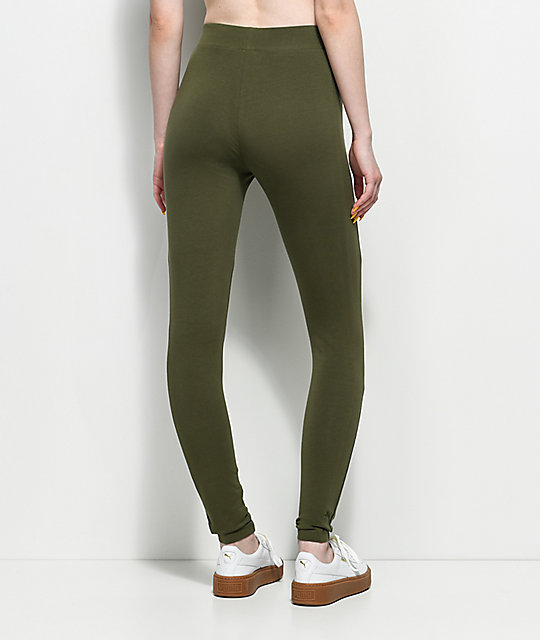 olive green puma pants