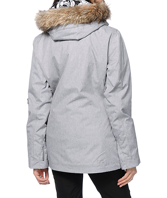 PWDR Room Ravine Grey 10K Snowboard Jacket Zumiez