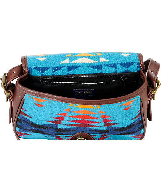 Pendleton Native Print Leather Handbag Zumiez