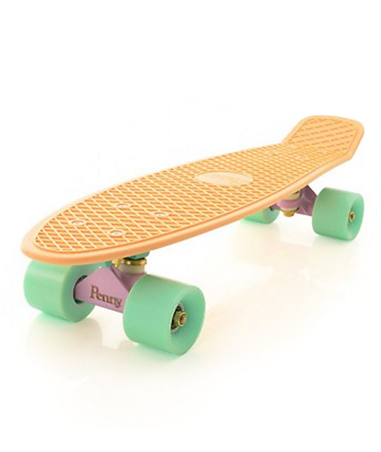 Penny Original Peach Pastel 22" Cruiser Complete Skateboard Zumiez