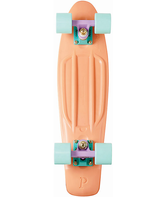 Penny Original Peach Pastel 22" Cruiser Complete Skateboard Zumiez