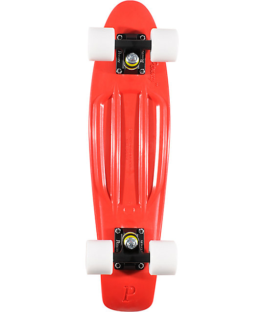 Penny Original Red & White 22.5" Cruiser Complete Skateboard Zumiez