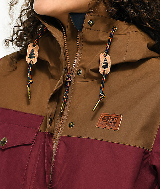 Picture Organic Kate Burgundy 10K Snowboard Jacket Zumiez