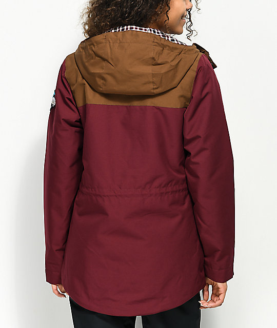 Picture Organic Kate Burgundy 10K Snowboard Jacket Zumiez
