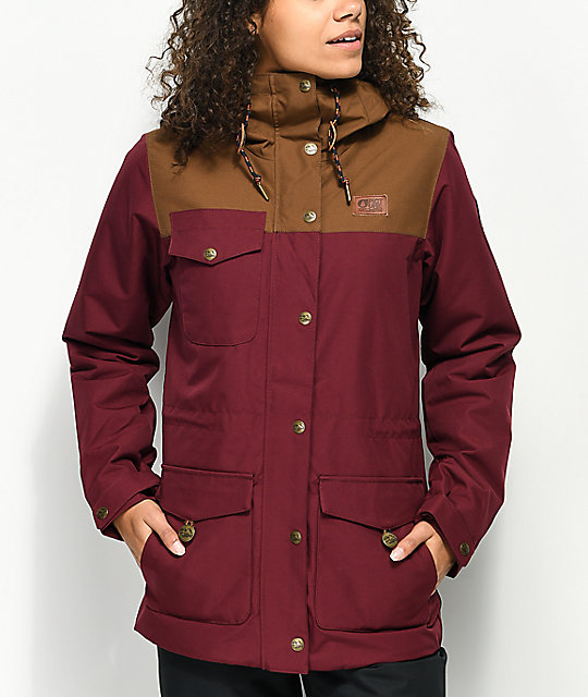 Picture Organic Kate Burgundy 10K Snowboard Jacket Zumiez