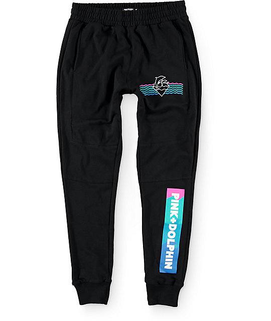 flame blue and pink jogger sweatpants