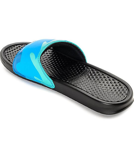 Pink Dolphin Ocean Slide Black Sandals | Zumiez