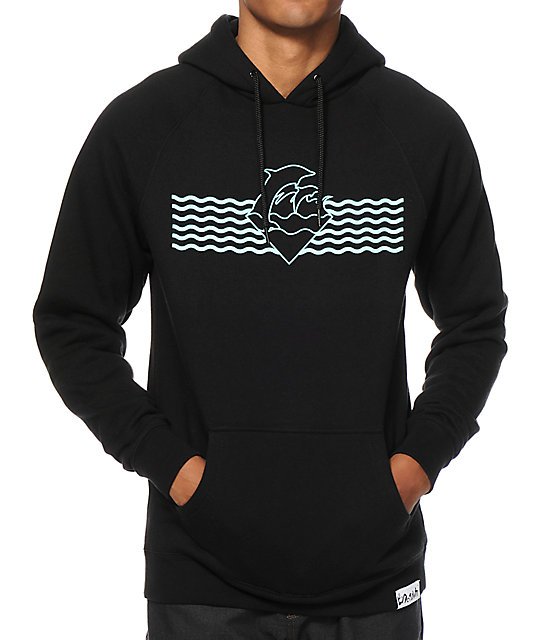 Pink Dolphin Retro Hoodie Zumiez