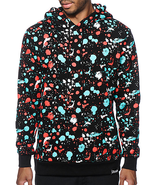 Pink Dolphin Splatter Hoodie Zumiez