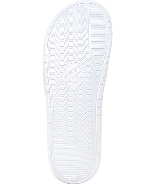 Pink Dolphin Waves White Slide Sandals | Zumiez