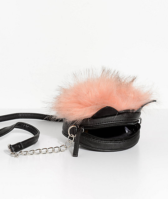 faux fur crossbody bag