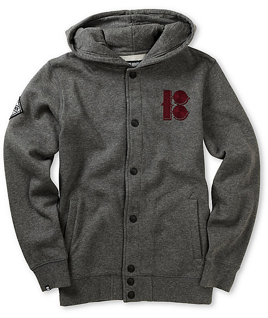 grey varsity sweater