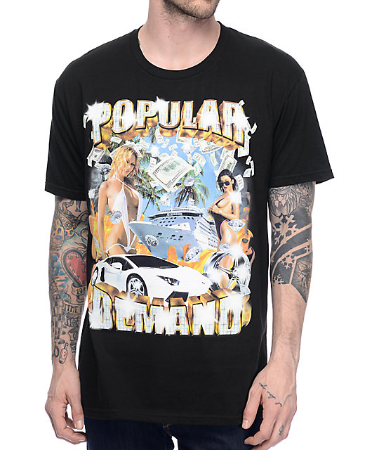 Popular Demand Money Cover Black T-Shirt | Zumiez