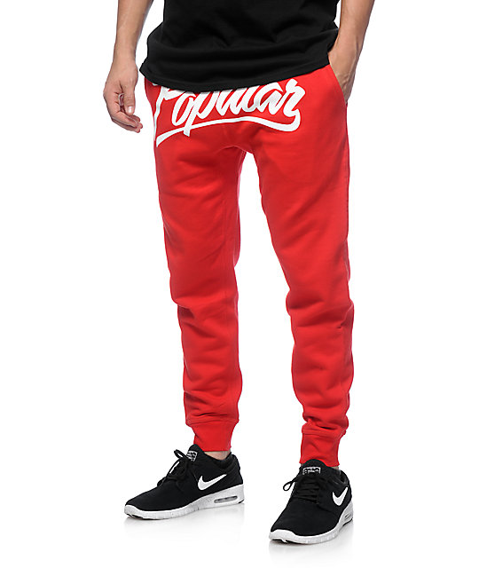 nike red jogger pants