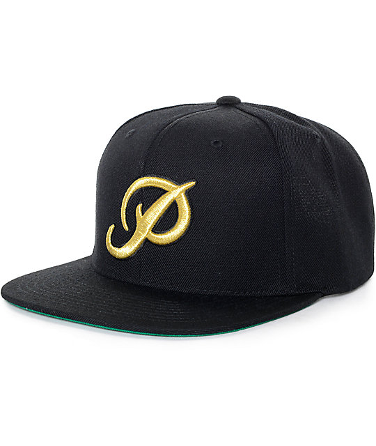 Primitive Classic P Black & Gold Starter Snapback Hat
