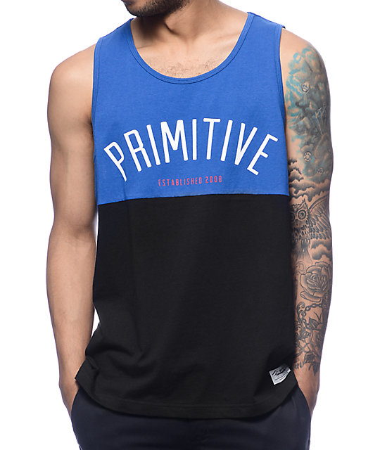 Primitive Marathon Blue & Black Tank Top Zumiez