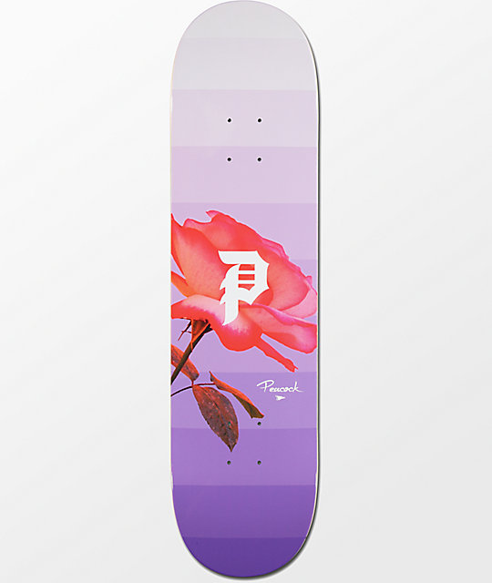 Primitive Peacock Rose Out 8.0" Skateboard Deck Zumiez