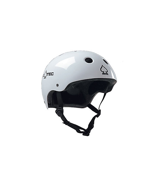 Protec Classic White Gloss Skateboard Helmet Zumiez.ca
