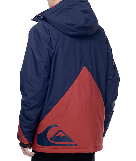 Quiksilver Mission Colorblock Navy 10K Snowboard Jacket Zumiez