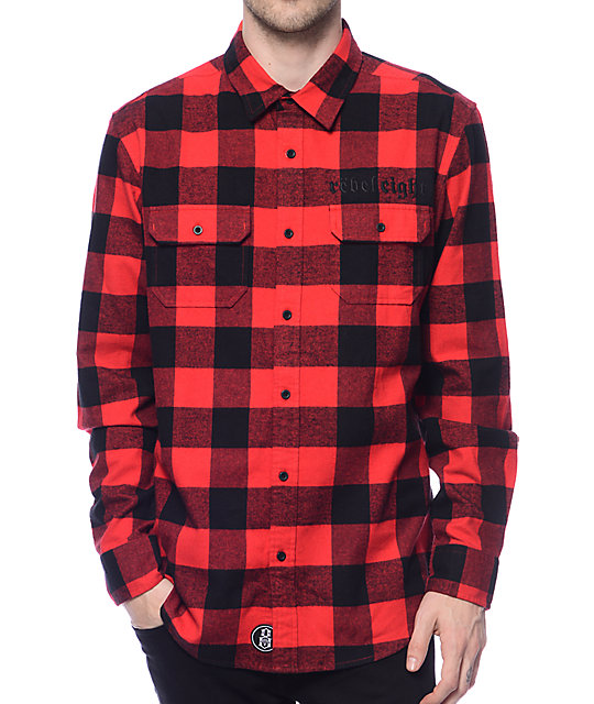 baby boy red and black flannel shirt