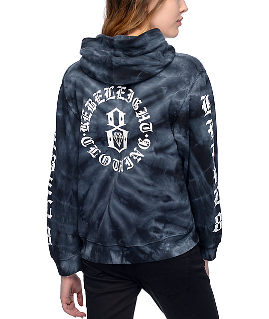 Rebel8 Immortals Black Tie Dye Hoodie Zumiez