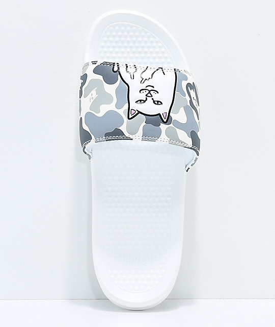 ripndip nermal purple camo slide sandals