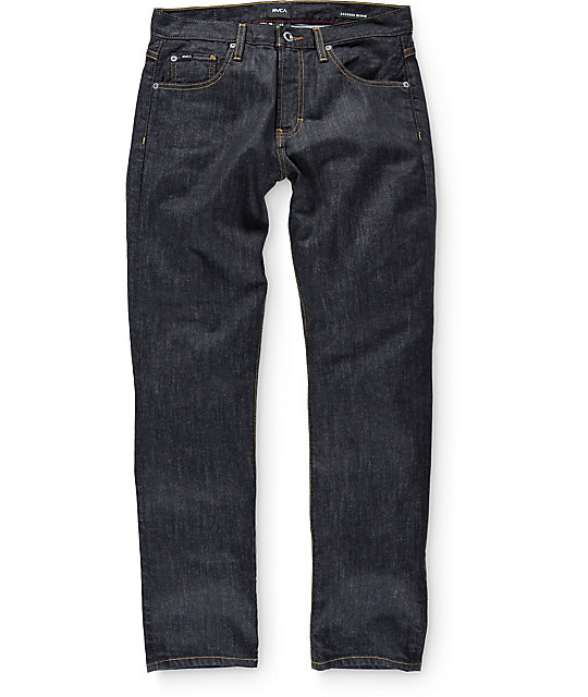 RVCA Dagger Deep Indigo Blue Slim Fit Jeans Zumiez