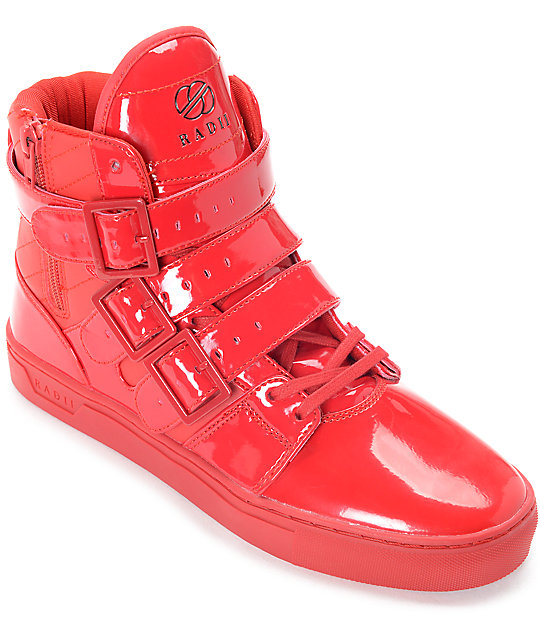 Radii Straight Jacket Candy Apple Red Patent Leather Shoes