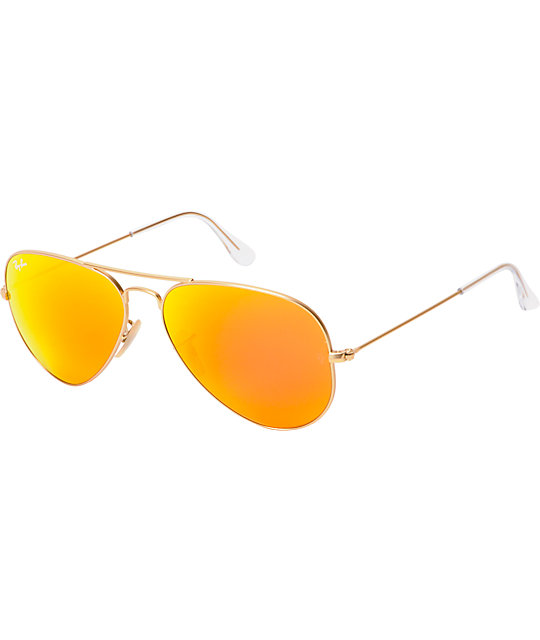ray ban aviator matt gold